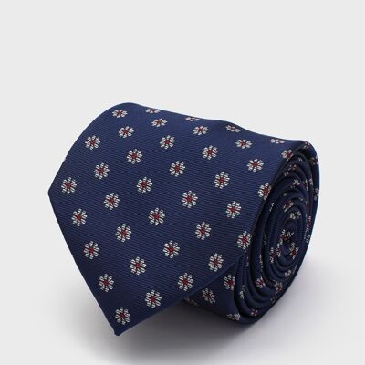 Blaue Blumen-Krawatte