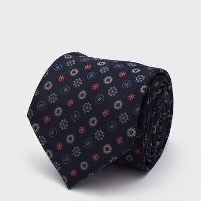 Corbata Flores Marino 1