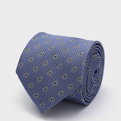 Sky Blue- Light Gray Tie
