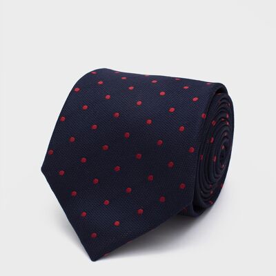 Corbata Punto Big Marino Y Rojo