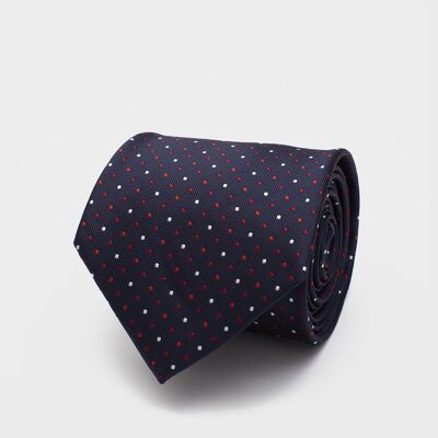 Corbata Micro Puntos Marino 2