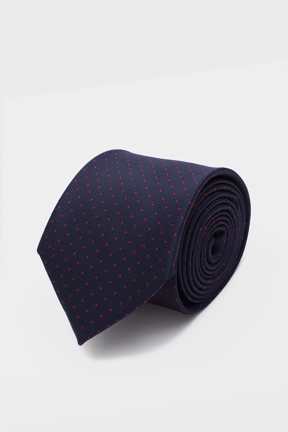 Cravatta a micro punti blu navy 3