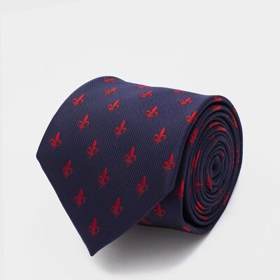 Marineblaue Lis-Krawatte
