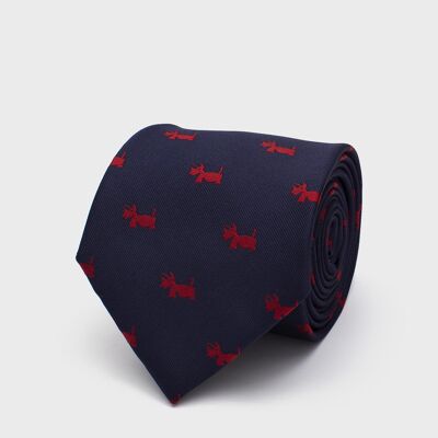 Cravate pour chien bleu marine