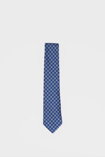 Cravate Fleur Bleue Et Marron 2