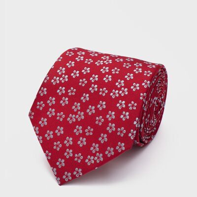 Red Tie White Flower