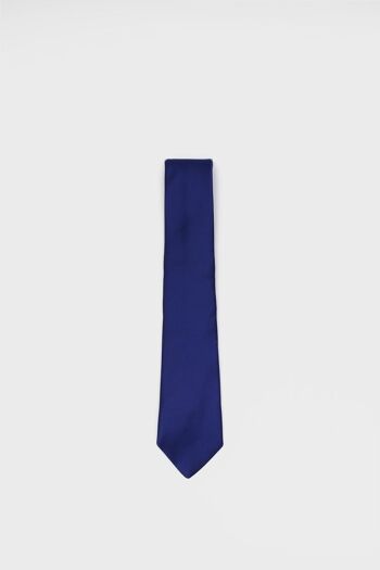 Cravate Soleta bleu uni 2