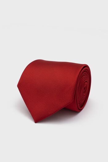 Cravate Solera unie rouge 1