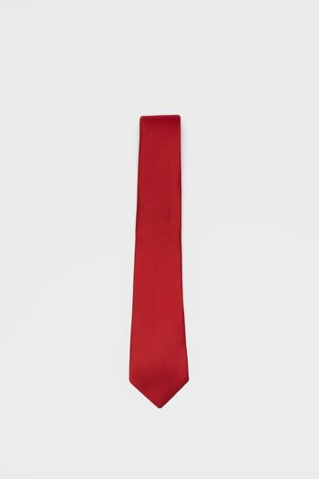 Cravate Solera unie rouge 2