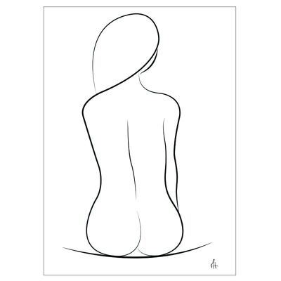 One Line Silhouette 30x40