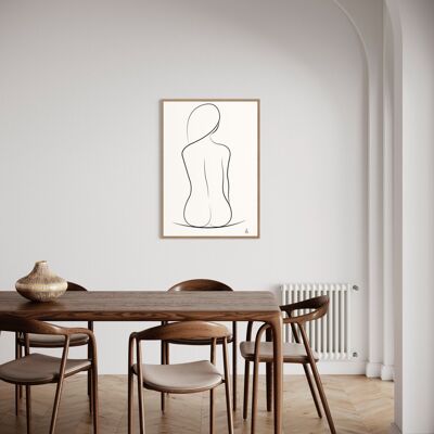 One Line Silhouette 30x40