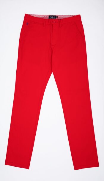 Pantalon chino sport rouge 1