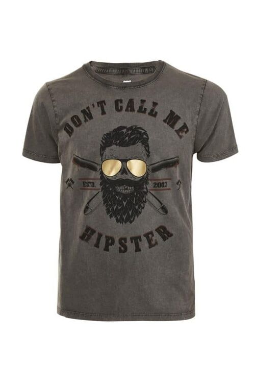 T-Shirt Anti Hipster - Stone Wash Grey