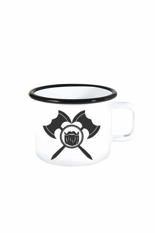 Emaille Tasse Axt Logo