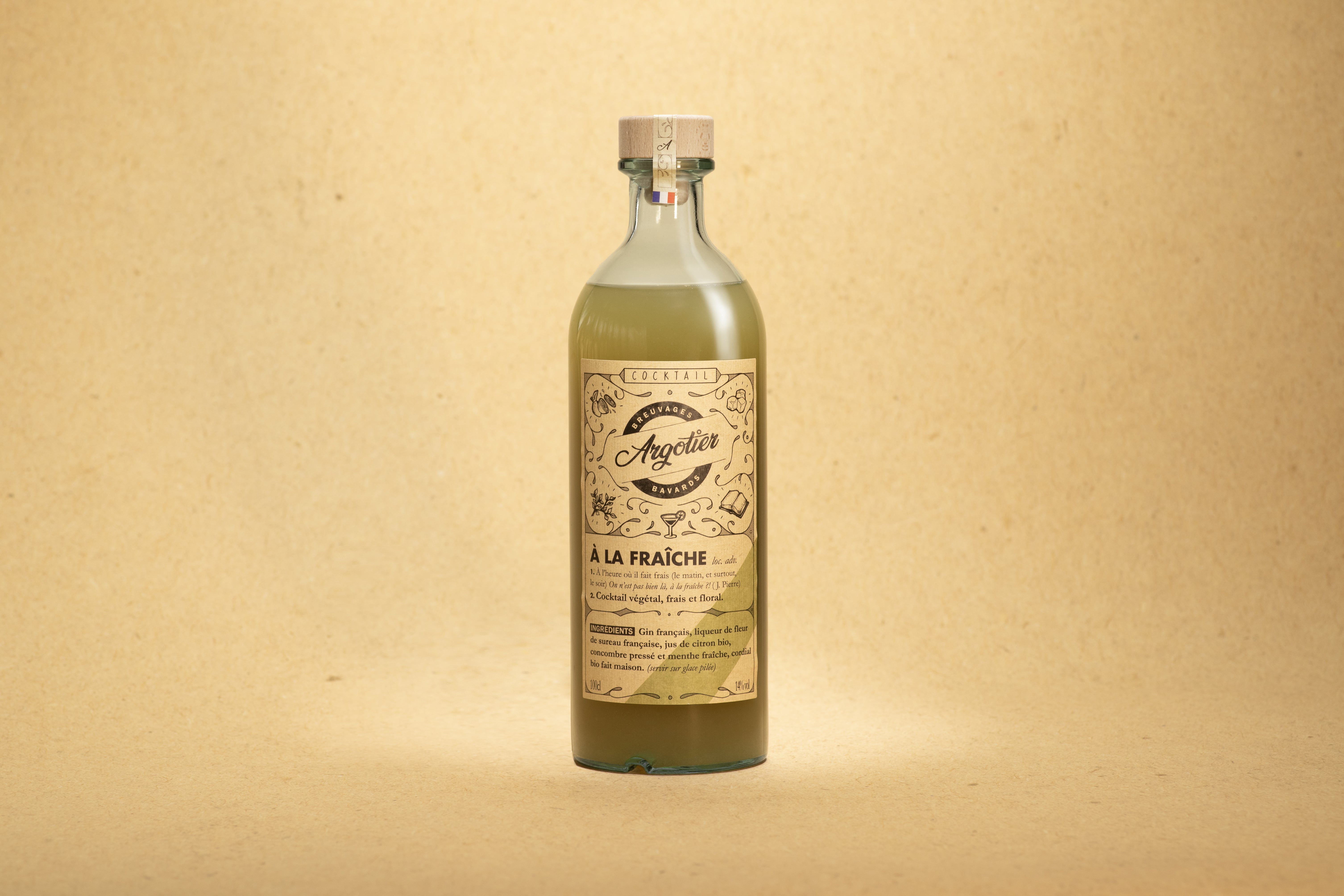 Cocktail artisanal prêt-à-boire (GIN) - À LA FRAÎCHE 1L