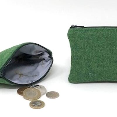 Harris Tweed Coin Purse - HT12 - Emerald Green