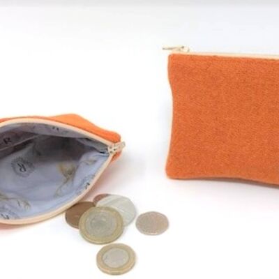 Harris Tweed Coin Purse - HT15 -Orange