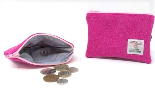 Harris Tweed Coin Purse - HT20 -Bubblegum Pink