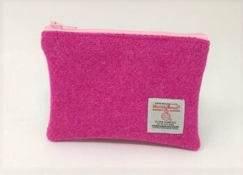 Porte-Monnaie Harris Tweed - HT20 - Rose Bonbon 2