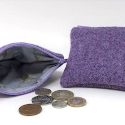 Harris Tweed Coin Purse - HT21 - Lilac