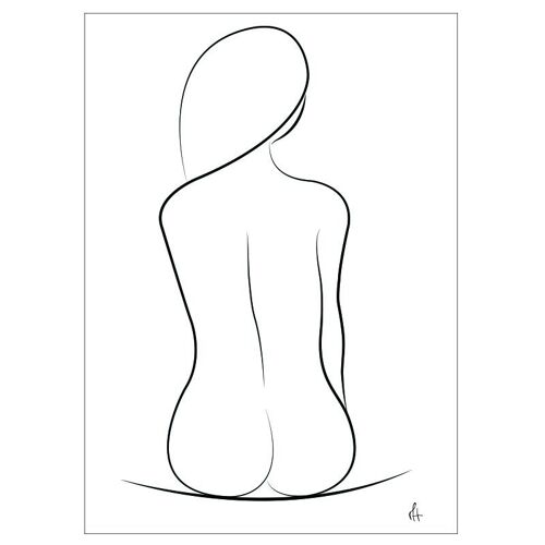 One Line Silhouette 50x70