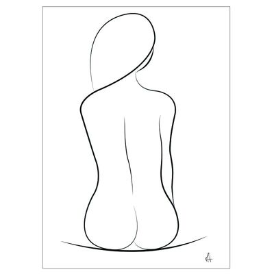 Silhouette d'une ligne 50 x 70