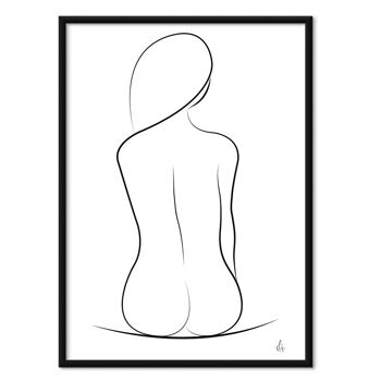 Silhouette d'une ligne 50 x 70 3