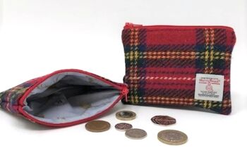 Porte-monnaie Harris Tweed - HT47 - Tartan Royal Stewart 1