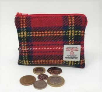 Porte-monnaie Harris Tweed - HT47 - Tartan Royal Stewart 3