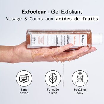 Exfoclear® - Gel Exfoliant Visage & Corps aux Acides De Fruits 200ml 5