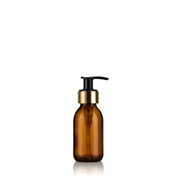 8 Flacons distributeur de savon or 100 ml en verre ambré rechargeable - Burette 4