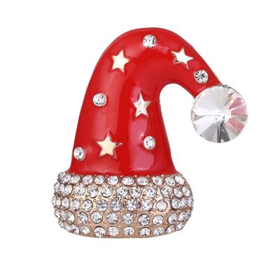 Spilla natalizia "Cappello di Babbo Natale"