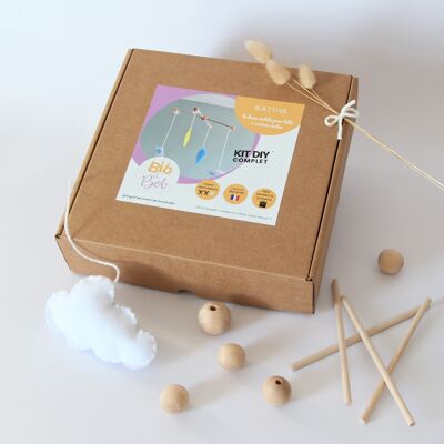 Creative DIY kit: the wooden mobile for babies, ideal as a babyshower pregnancy gift