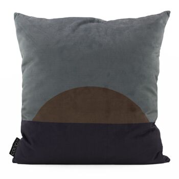 Housse de coussin Velours Anthracite Sunset 40x40cm 3