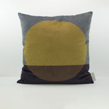 Housse de coussin Velours Anthracite Sunset 40x40cm 4