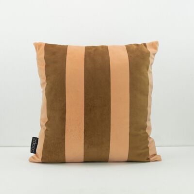 Housse de coussin Stripe Velvet Nude-Marron Nude/Marron 60x60cm