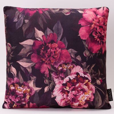 Coussin Velours Pivoine 40x40cm