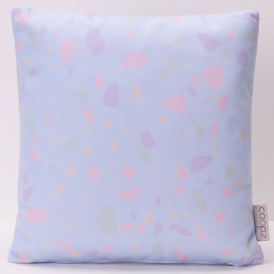 Cushion Terrazzo Light Blue 40x40cm