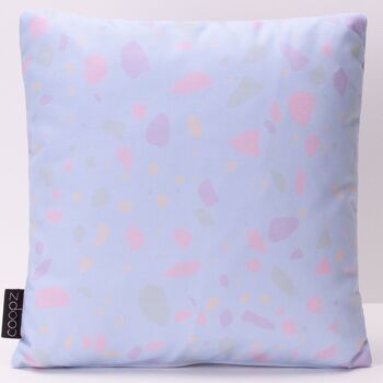 Coussin Terrazzo Bleu Clair 40x40cm 2