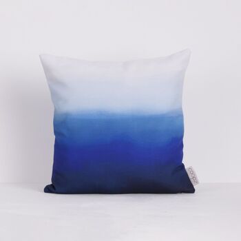 Housse de Coussin Toile Dip Dye Marine Marine 40x40cm 1