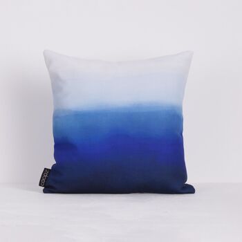 Housse de Coussin Toile Dip Dye Marine Marine 40x40cm 2