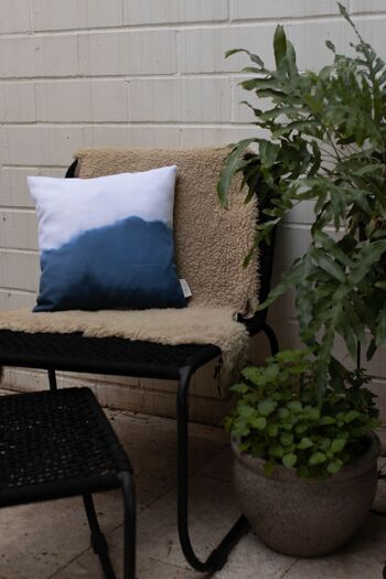 Housse de coussin Dip Dye Toile Denim Denim 50x50cm 1