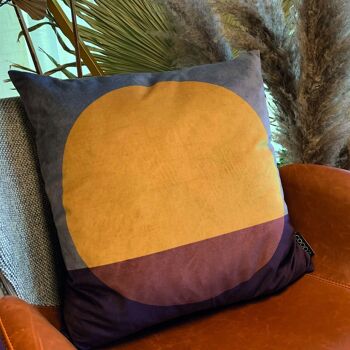 Housse de coussin Sunset Velours anthracite 60x60cm 5