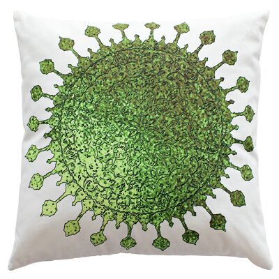 Green Cushion Cover "Sun"