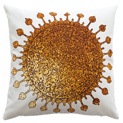 Copper-Gold Cushion Cover "Sun"