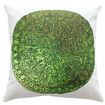 Green Cushion Cover "Flower"