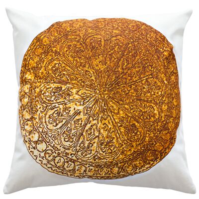 Copper-Gold Cushion Cover "Flower"