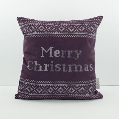 Christmas cushion Merry Christmas B Bordeaux 50x50cm