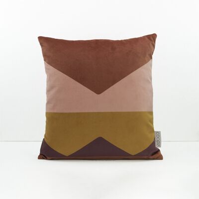 Housse de Coussin Lettre Velours Bordeaux Bordeaux 40x40cm