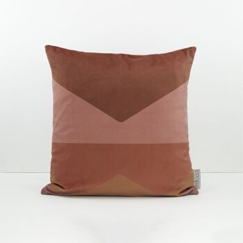 Housse de Coussin Lettre Velours Vieux Rose Vieux Rose 40x40cm 1